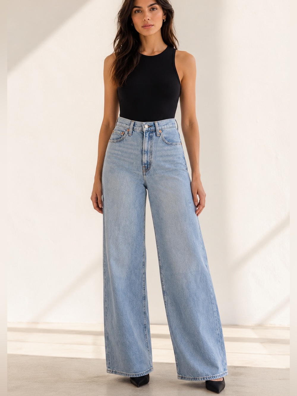 Levi’s Premium Ribcage Wide Leg Jeans NWT 27x32
